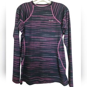 Columbia Purple Space Dye Compression Running Shirt Size Large